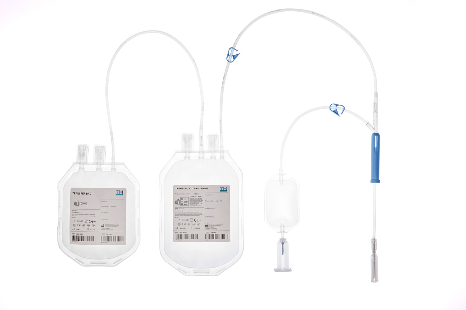 Контейнер для крові з розчином ЦФДА-1 подвійний в модифікації 350/350 з портом для пробірок Виробник: Jiaxing Tianhe Pharmaceutical Со., Ltd. (Китай)